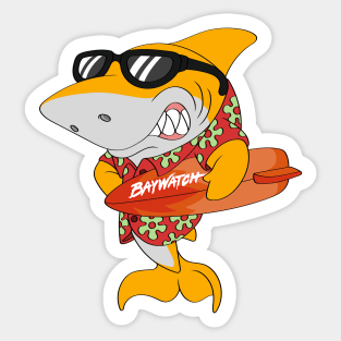 Mitch The Daddy Shark Baywatch Guard - Yellow Sharky Version Sticker